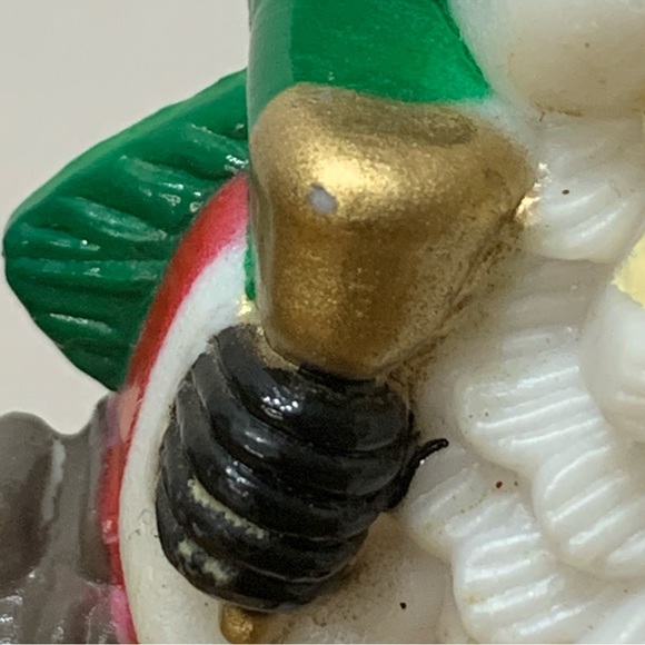 💕2/$20💕 Vintage Plastic J.S.N.Y Santa Scene Snowman Reindeer 6” Wall Hanging - Picture 9 of 14